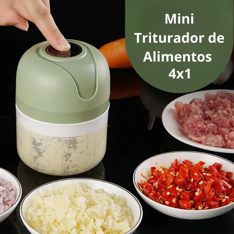 Mini Triturador Elétrico de Alimentos 4x1