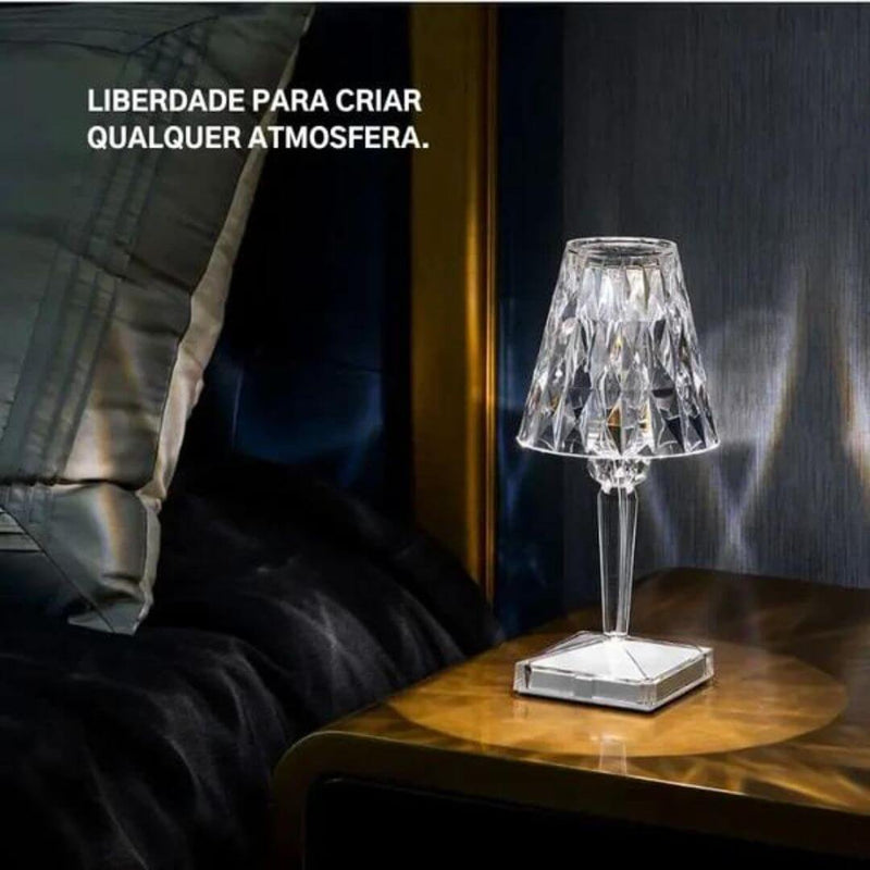 Abajour Cristal LED Portátil  Zaphyra